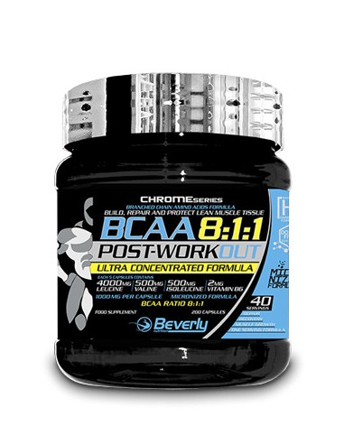 BCAA 811 Aminoácidos Ramificados con B6. 200 caps