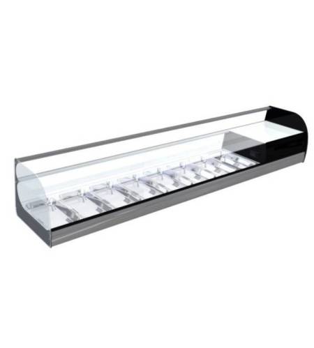 Vitrina refrigerada cristal plano 2 pisos 1826mm 8 bandejas