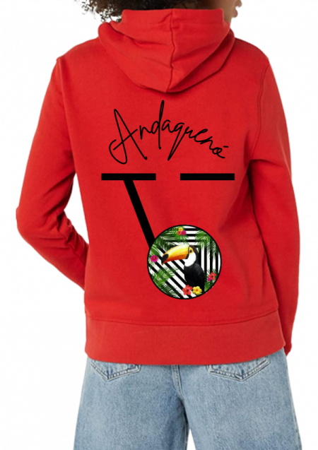 Hoodie Rojo Unisex ANDAQUENO - Ref: 6747