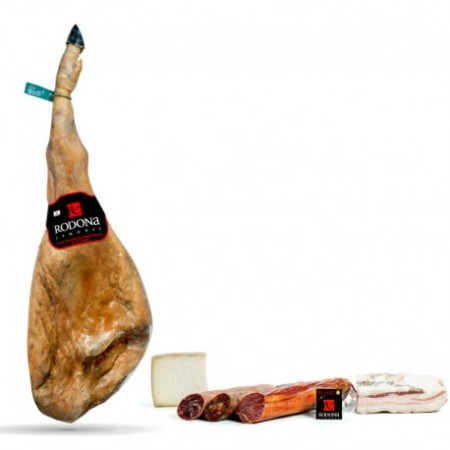 Lote Jamón de Cebo de campo Ibérico 50% raza Ibérica y embutidos Sierra Nevada