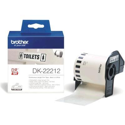 Cinta continua laminada Brother DK22212, 62 mm, 15,24 m