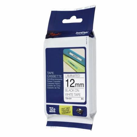 Cinta continua laminada Brother TZE231, 12 mm, 8 m