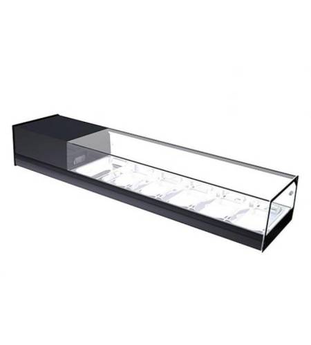 Vitrina refrigerada cristal plano 1826mm 8 bandejas