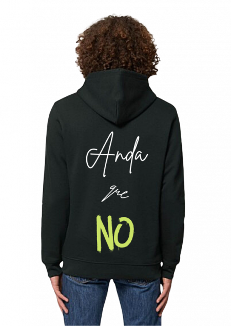 Hoodie Negro Unisex ANDAQUENO - Ref: 14048