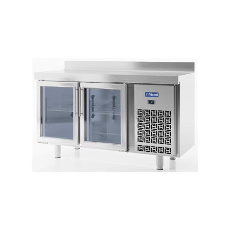 Mesa de Refrigeración Serie IM 700 Puerta de Cristal – INFRICOOL - IM702PCR (2 Puertas)