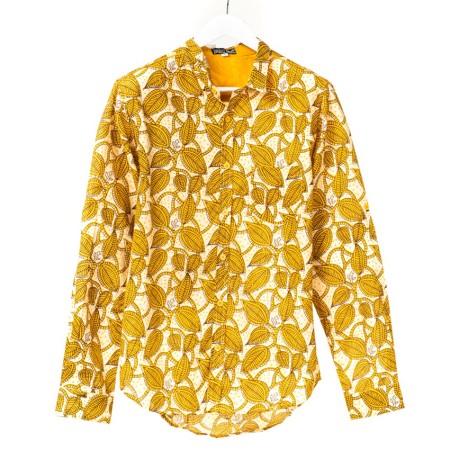 Camisa Gold Leaves