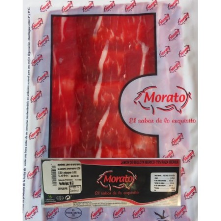 10 sobres Jamón de Bellota Ibérico 50% raza Ibérica Morato Cortado a cuchillo 100gr