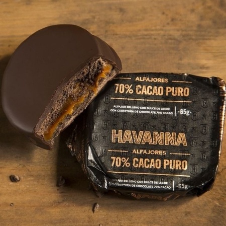 Alfajores Havanna 70% Cacao Puro (9 unidades)