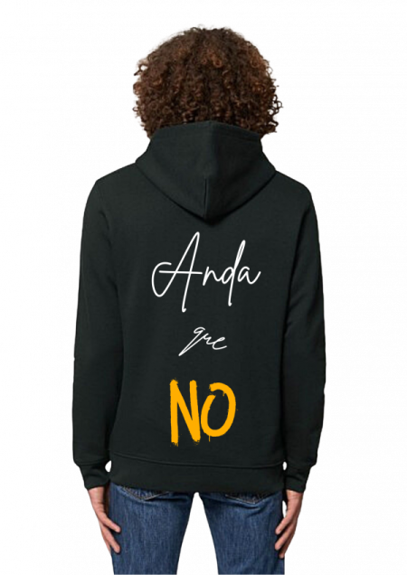 Hoodie Negro Unisex ANDAQUENO - Ref: 14027