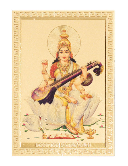 Estampita Pegatina Saraswati - TLD0005