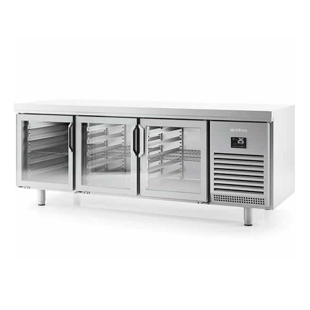 Mesa refrigeración euronorma 600×400 puertas de cristal – INFRICO - MR 2750 CR