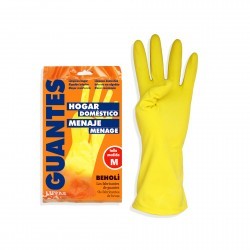 Guantes Goma Flockados (12 paq.) -P