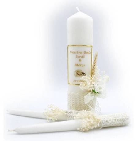 Velas ceremonia de la luz blanco