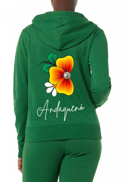 Hoodie Verde Unisex ANDAQUENO - Ref: 13465