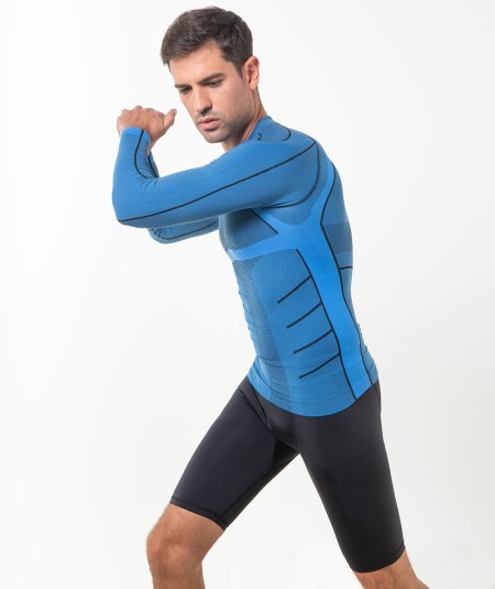 Camiseta deportiva con polipropileno, Acro-Azul-S/M (34-38)