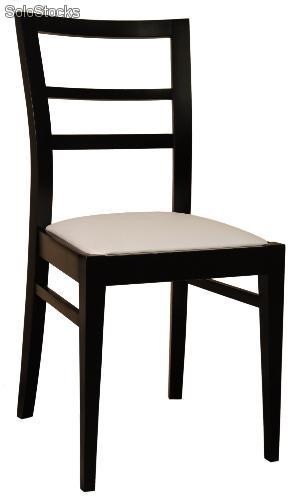 Silla para restaurante madera negra