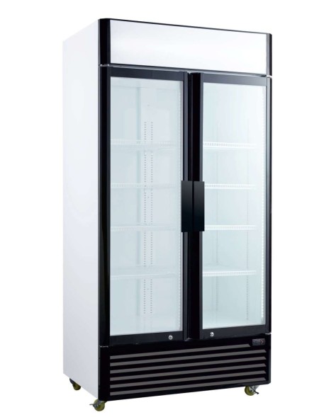 Armario Expositor Refrigerado 800 litros 2 Puertas Batientes de Vidrio de 1000x730x2030h mm PEKIN CSD800