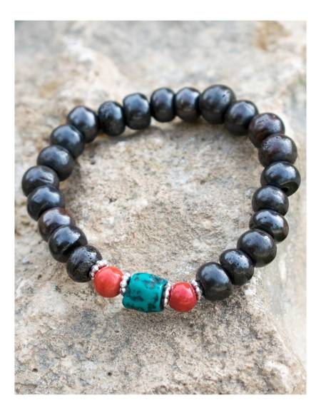 Pulsera de Hueso Negra - SPU00132