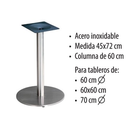 PIE CENTRAL INOX COLUMNA 76 45X72