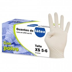 Guantes de Látex CON POLVO ( 100 uds.) -L