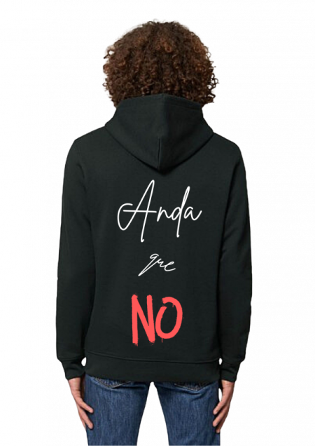 Hoodie Negro Unisex ANDAQUENO - Ref: 14020