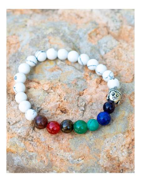 Pulsera Piedras Howlita - SPU0020H