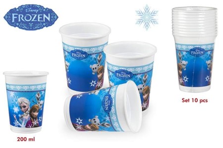 PACK 10 VASOS FROZEN 200 ML