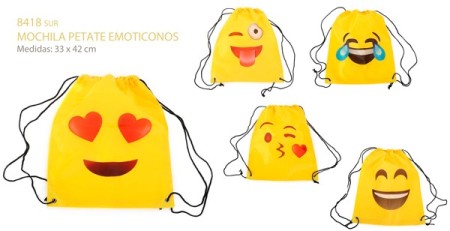 MOCHILA PETATE EMOTICONOS