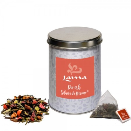 Té Rojo Pu-Erh Silueta De Verano | Pirámides En Lata