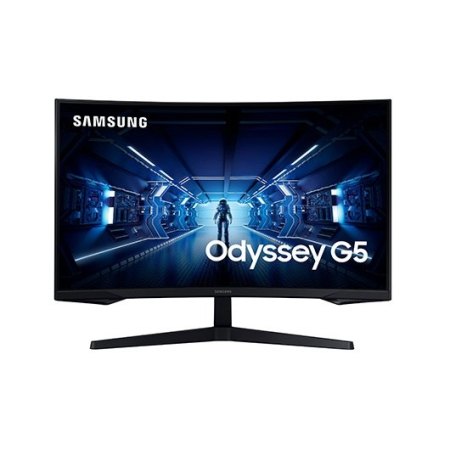 Monitor led 32pulgadas samsung odyssey g5 lc32g55tqwrxen curvo va - wqhd - hdr - dp - hdmi - 144hz - 1ms - vesa