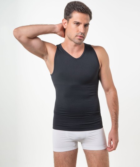 Camiseta reductora con fibra Emana, Speed-Negro-XL (48-54)