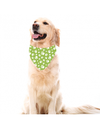 Bandana para perro Huellas Verde Manzana