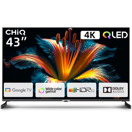 Tv chiq 43pulgadas qled u43qm8v 3840 x 2160 google tv hdmi usb