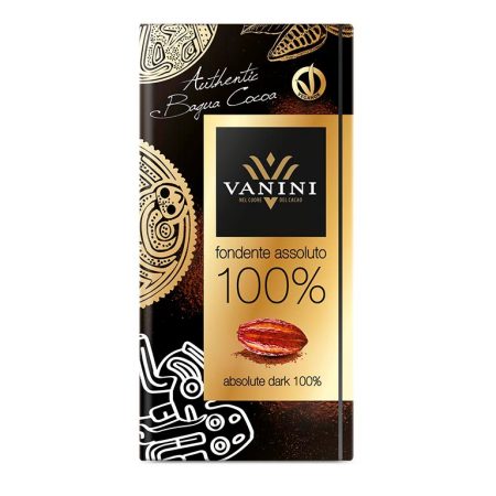 Tableta de Chocolate 100% cacao Vanini 90 gr.