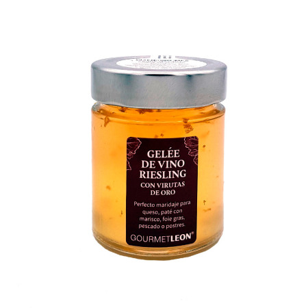 Gelée de vino Riesling con oro 160 gr