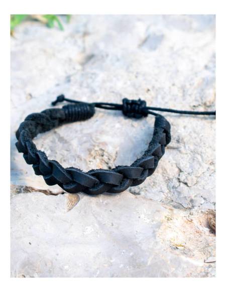 Pulsera Gruesa Negra - SPU5002