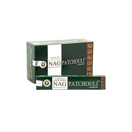 12 packs Incienso Golden Nag - Patchuli 15 gr