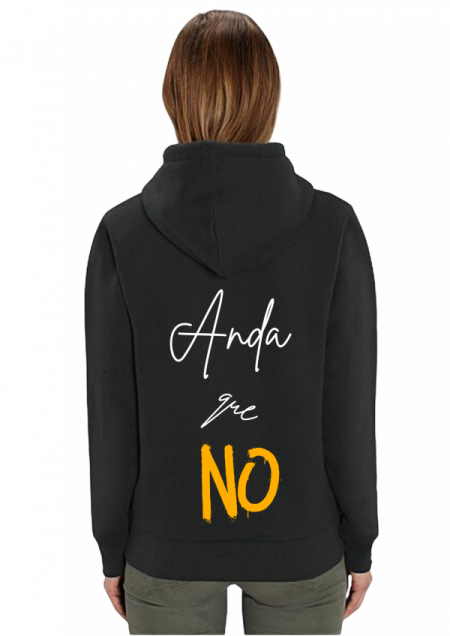 Hoodie Negro Unisex ANDAQUENO - Ref: 14055