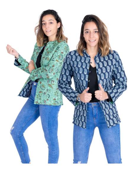 Chaqueta Cuello Mao Reversible - MBA0002B