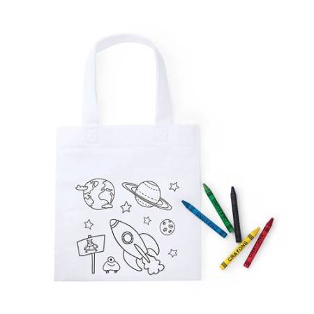 BOLSA PARA COLOREAR SPACE NON WOVEN 5 CERAS INCL.