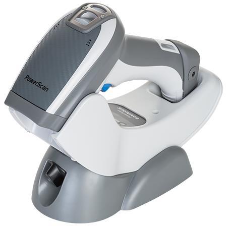 Lector de código de barras Datalogic PowerScan PBT9501-RT, 2D, Digimarc, Bluetooth, USB, base, blanco