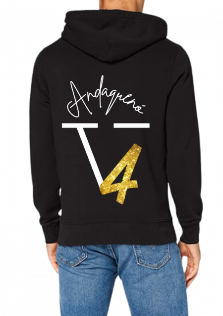 Hoodie Negro Unisex ANDAQUENO - Ref: 6989