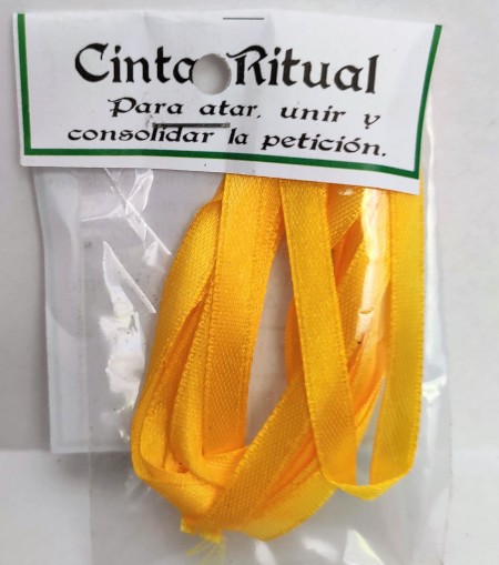 CINTA RITUAL Amarilla (atar dinero, negocios, fortuna)