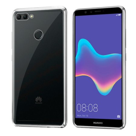 Carcasa COOL para Huawei Y9 (2018) Borde Metalizado (Plata)