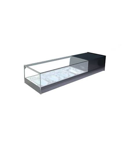 Vitrina refrigerada cristal plano 1146mm 4 bandejas