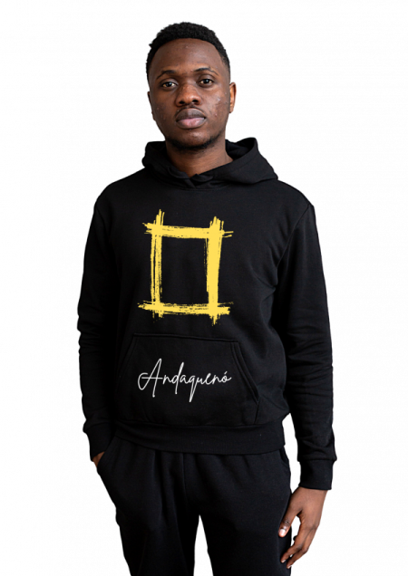 Hoodie Negro Unisex ANDAQUENO - Ref: 12631