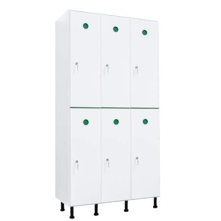 Taquillas PVC 6 puertas 3 columnas