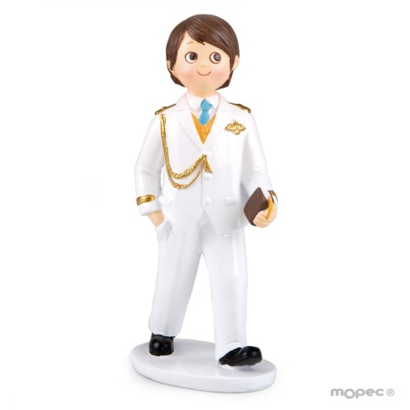 Figura para pastel Comunión Almirante blanco 17cm, min.2