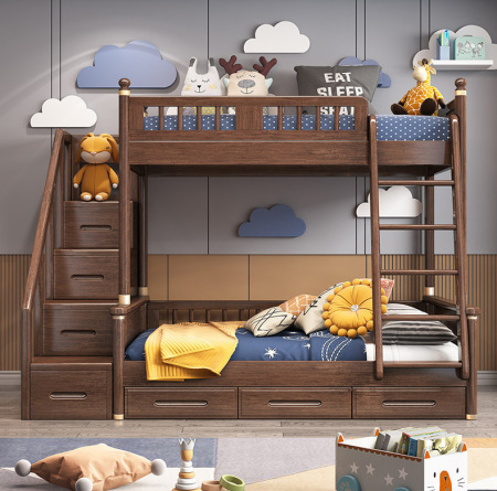 Cama de madera china multifuncional para niños