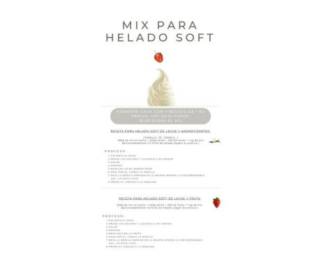 Bolsas de mezcla en polvo para helados Soft